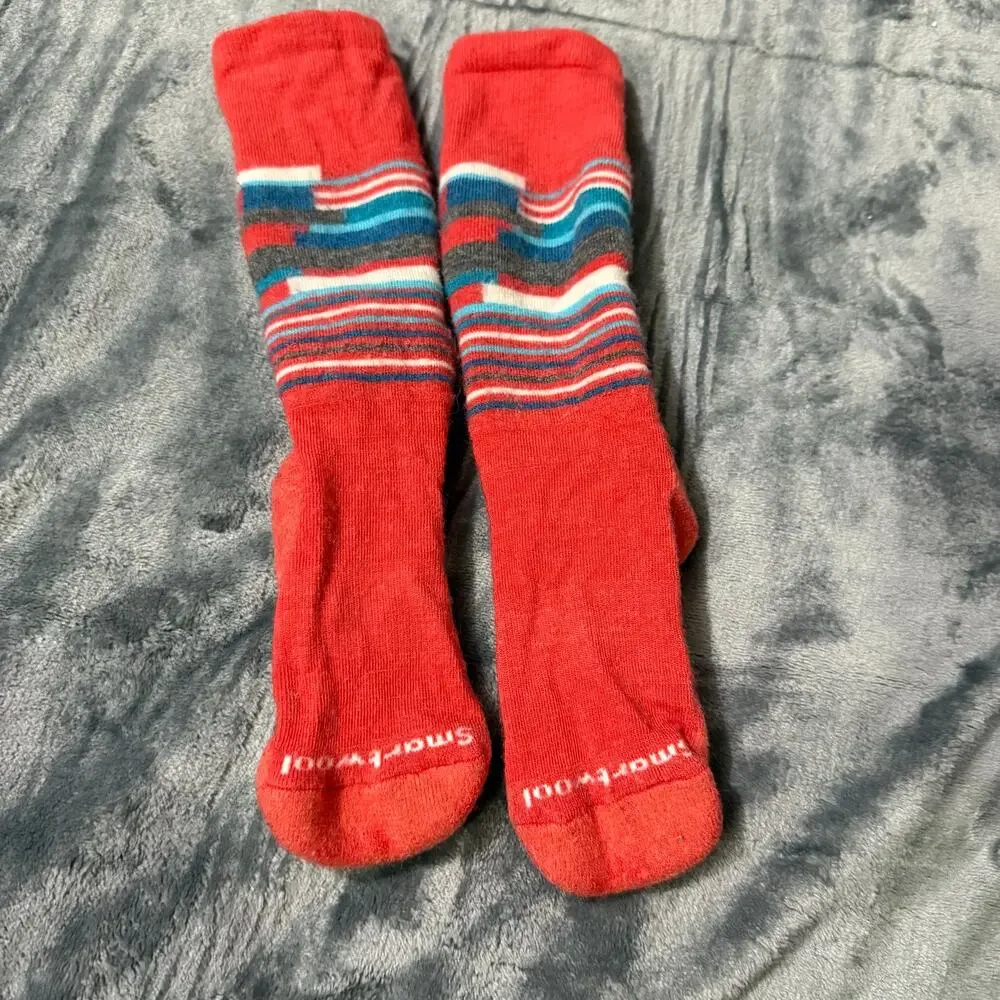 Smartwool Kids Winter Sport Stripe Ski Socks Smart Wool M Medium Boys Girls